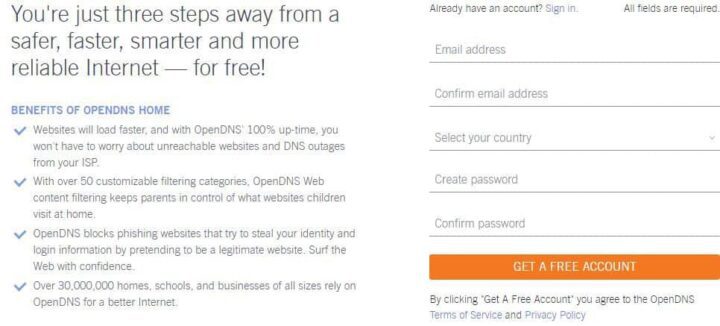 open dns for child safety online